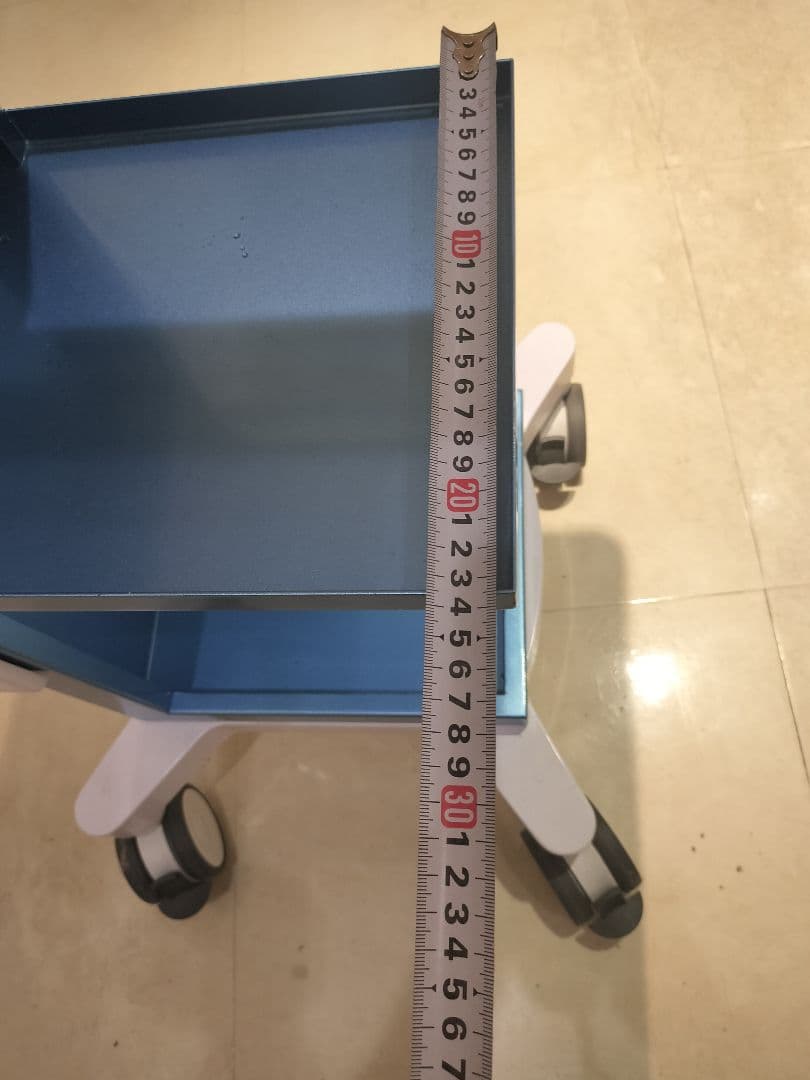 耐荷重40kg 超美品/スチール製のため頑丈】キャスター付きワゴン