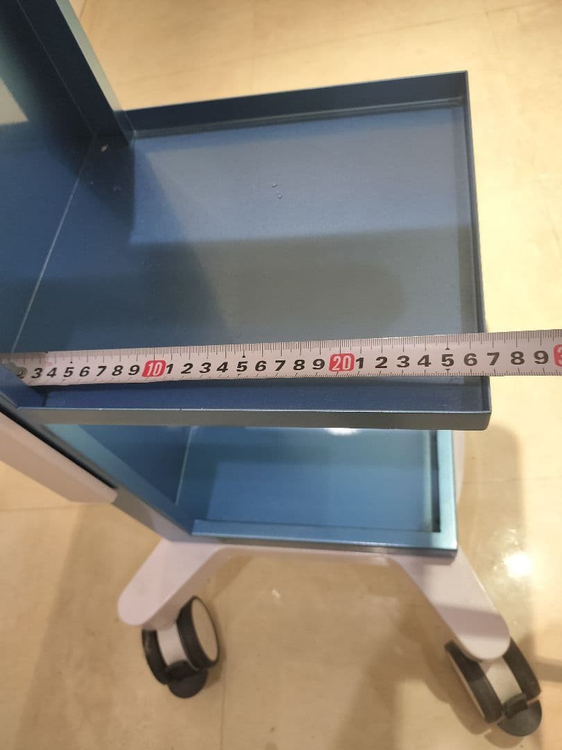 耐荷重40kg 超美品/スチール製のため頑丈】キャスター付きワゴン