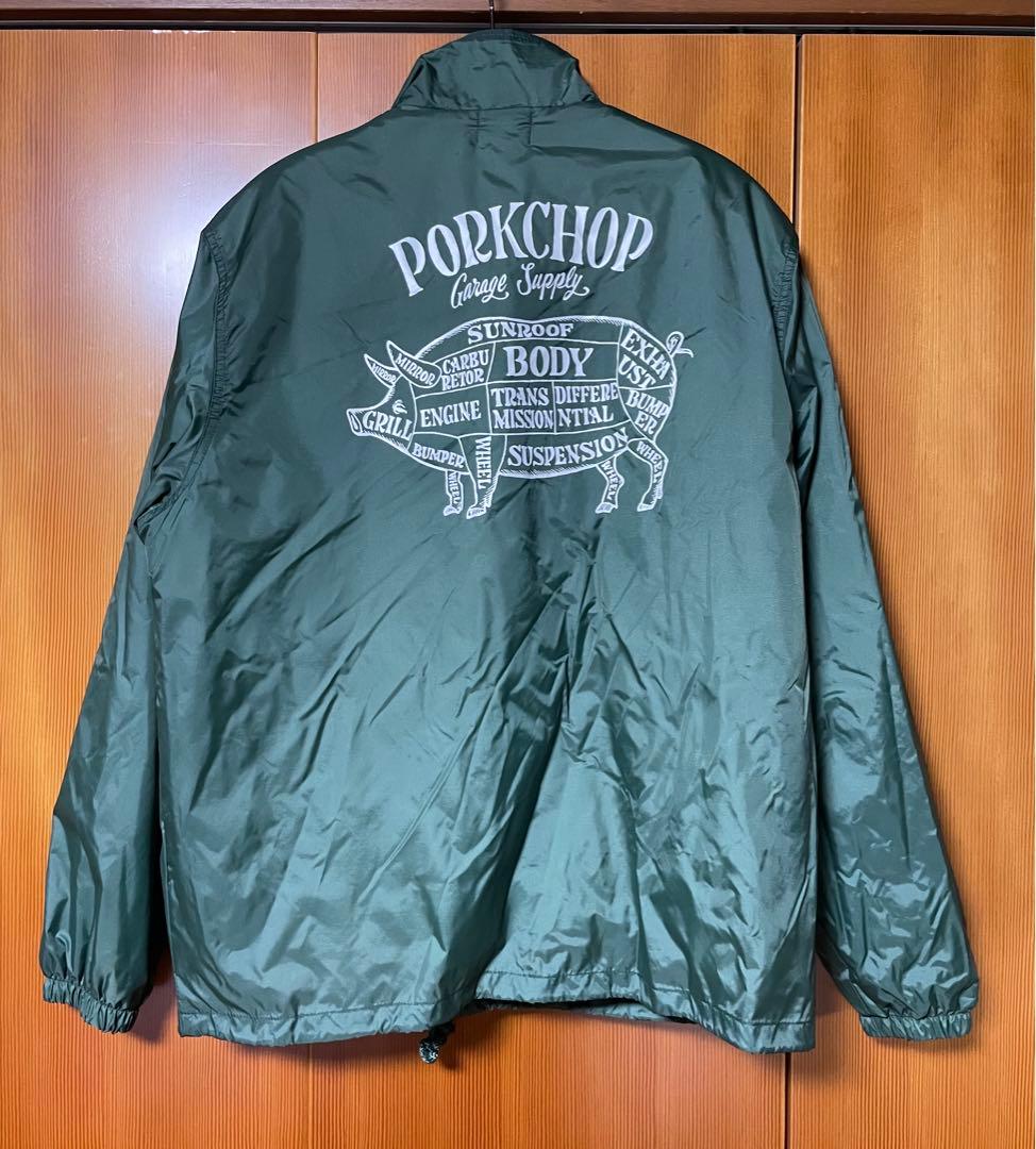 ポークチョップ　ボアコーチジャケット オリーブグリーン　Lサイズ