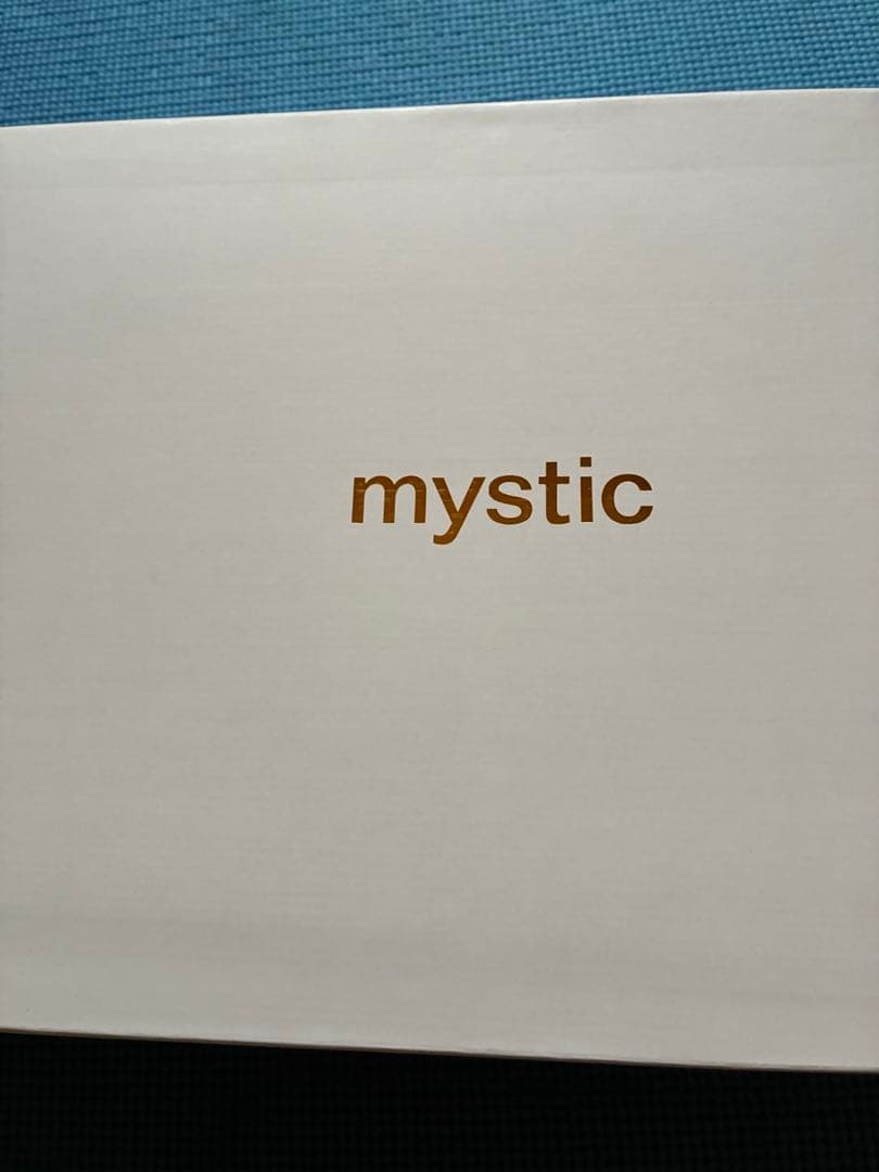 mystic ブラック スクエアトゥロングブーツ