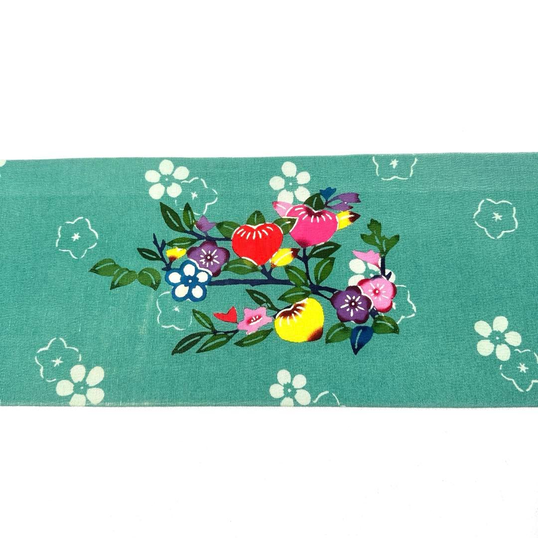 専用帯4965 ●沖縄県指定重要無形文化財 本場琉球紅型 高級 正絹 紬名古屋帯