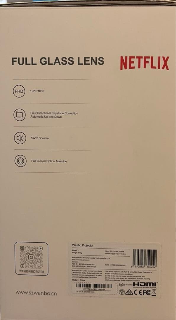 美品 Wanbo WANBO TT プロジェクター 小型 フルHD