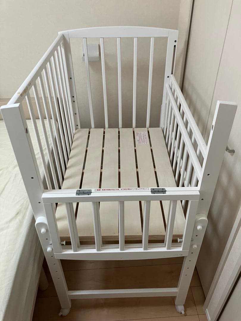 ノモック Wオープンハイタイプ ミニベビーベッド ホワイト