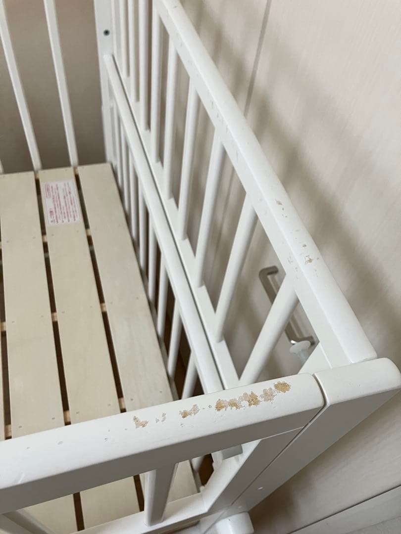 ノモック Wオープンハイタイプ ミニベビーベッド ホワイト