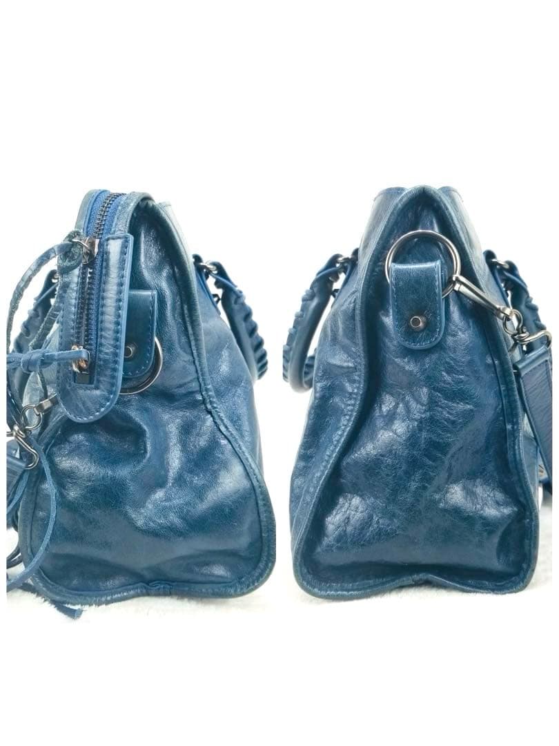 Balenciaga City Medium ブルー色