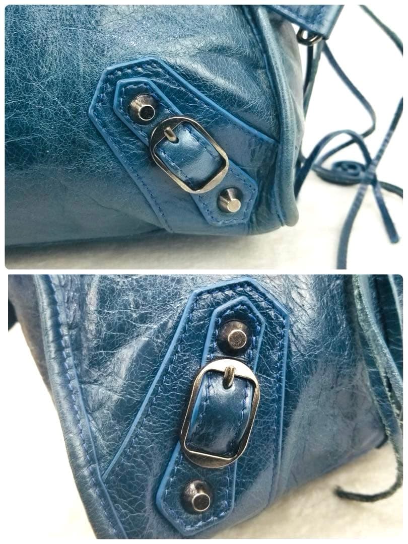 Balenciaga City Medium ブルー色