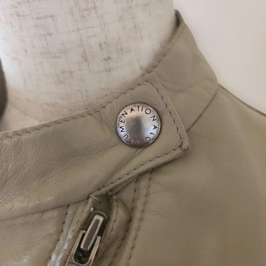 ☆彡コスチュームナショナルの柔らかいレザージャケット/ベージュ38/S〜M相当