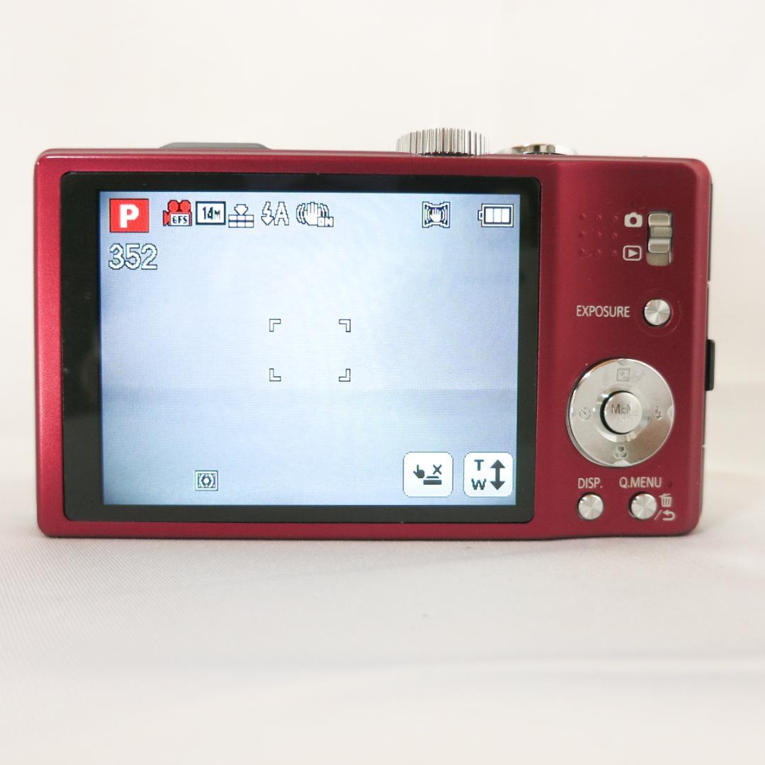美品☆Panasonic LUMIX DMC-TZ20 デジタルカメラ レッド