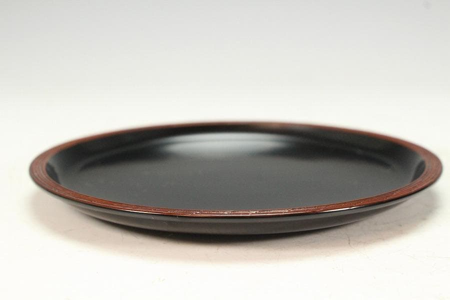 石州好 独楽塗 蕎麦椀 九客 受皿 九客 平安象彦製 共箱(K-A750)