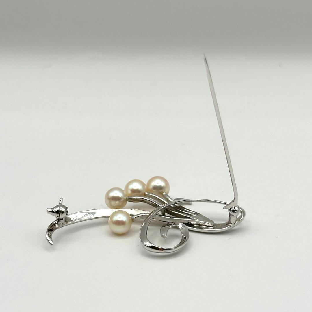 MIKIMOTO ミキモト ブローチ パール アコヤ真珠 SILVER