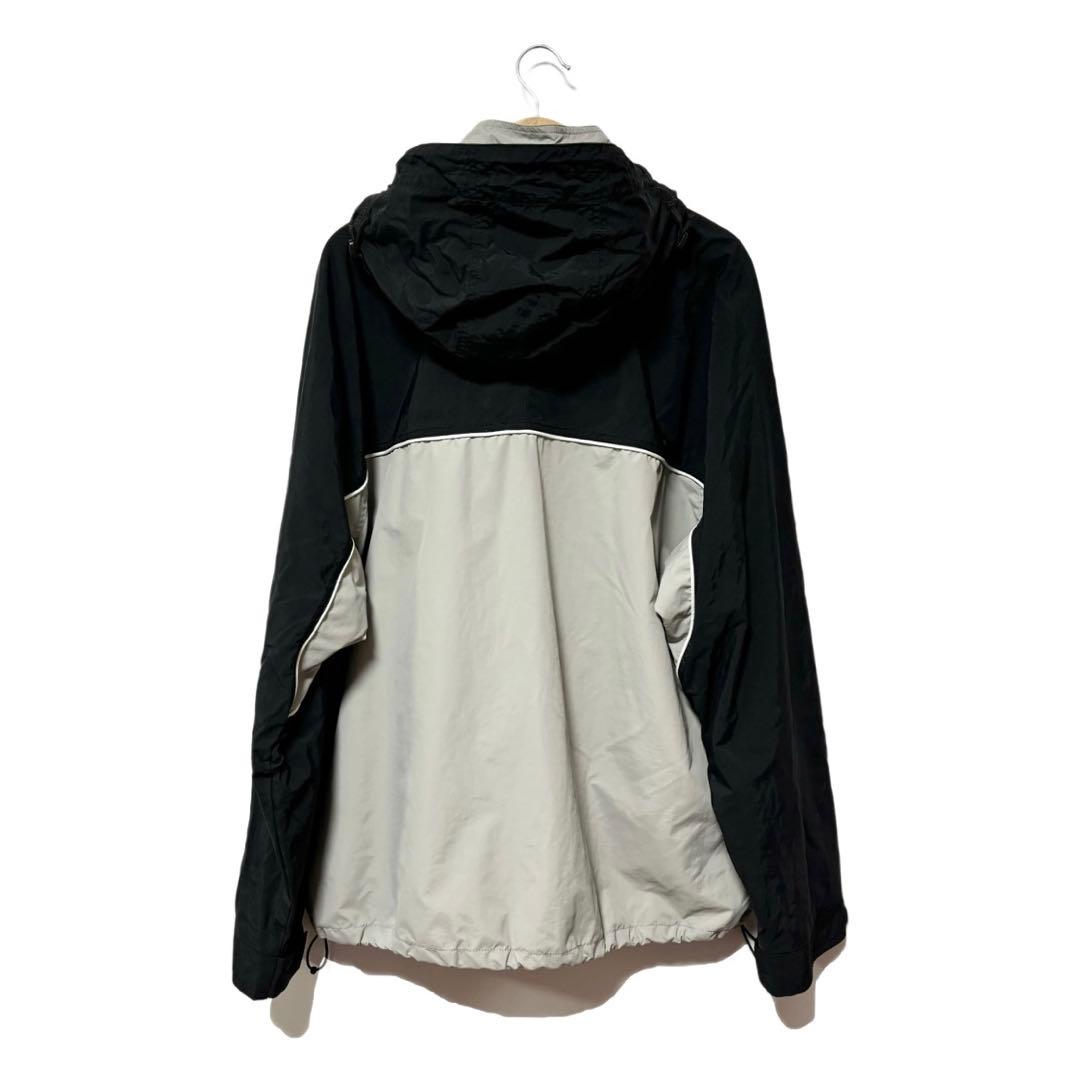 エクストララージ ツートーン ナイロン フーデッド ジャケット ブラック XL