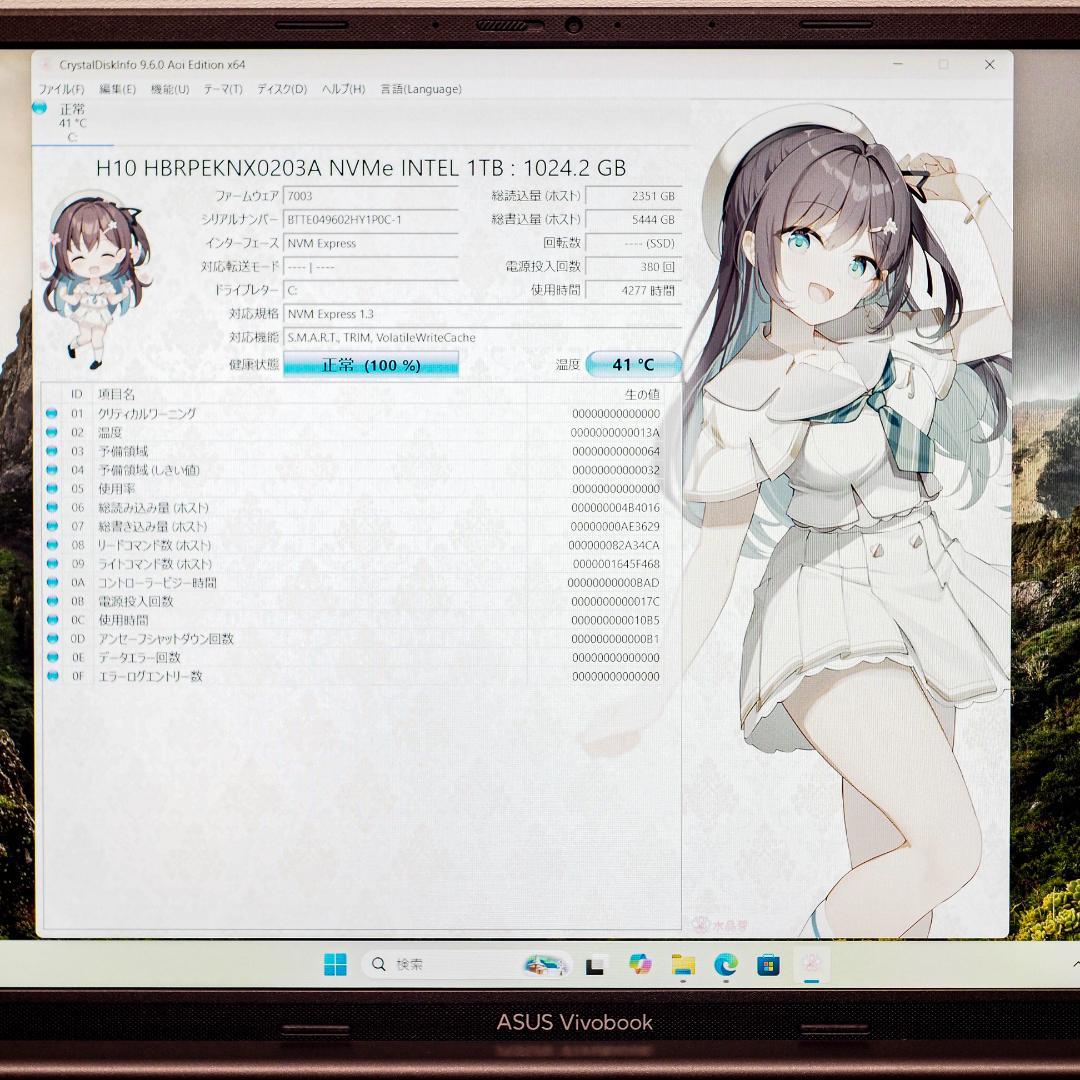 ASUS Vivobook 16X、16GB メモリ、1TB SSD