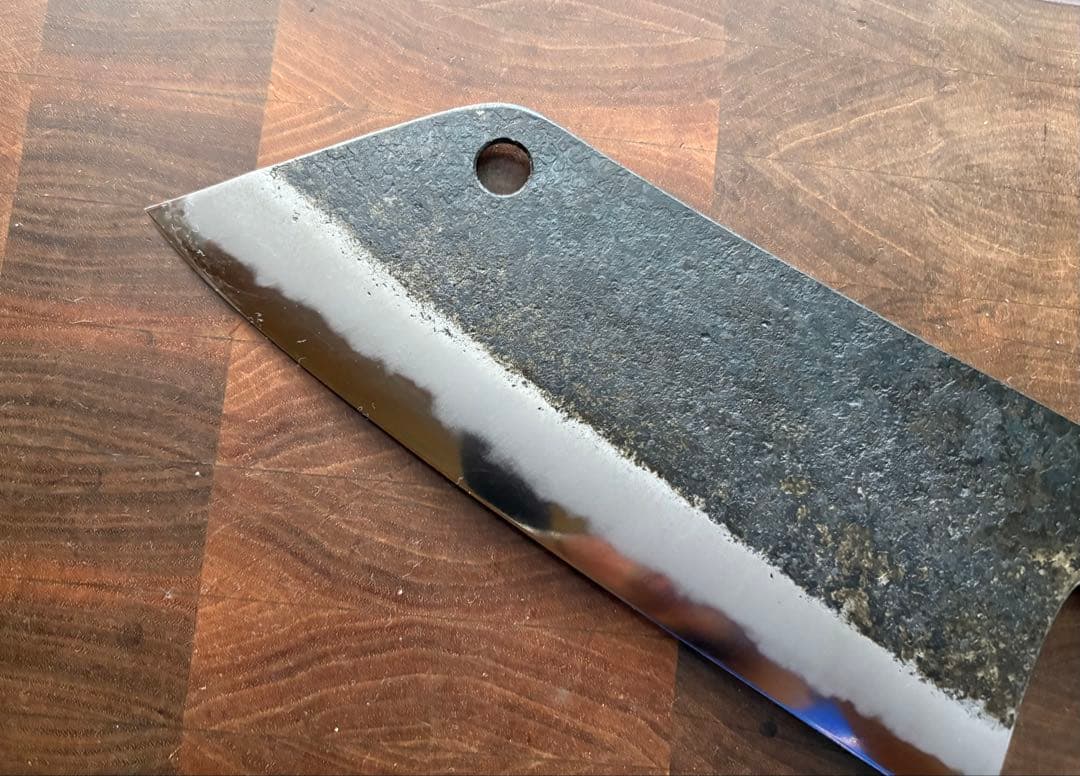 土佐打刃物 黒鳥鍛造工場 220mm 切付　クリーバー　包丁　青紙　アウトドア