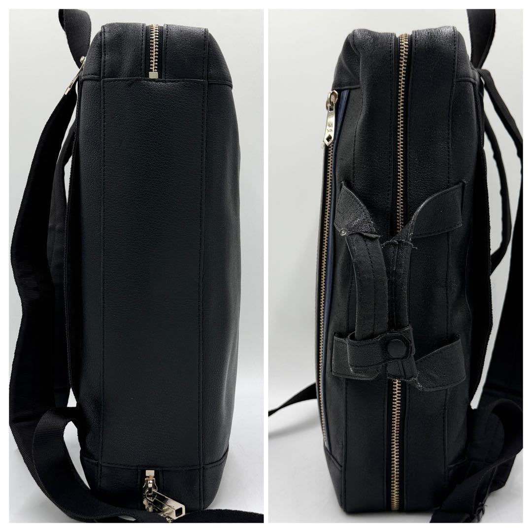 【良品】ポールスミス リュック ビジネスバッグ 2way ロゴ レザー ブラック