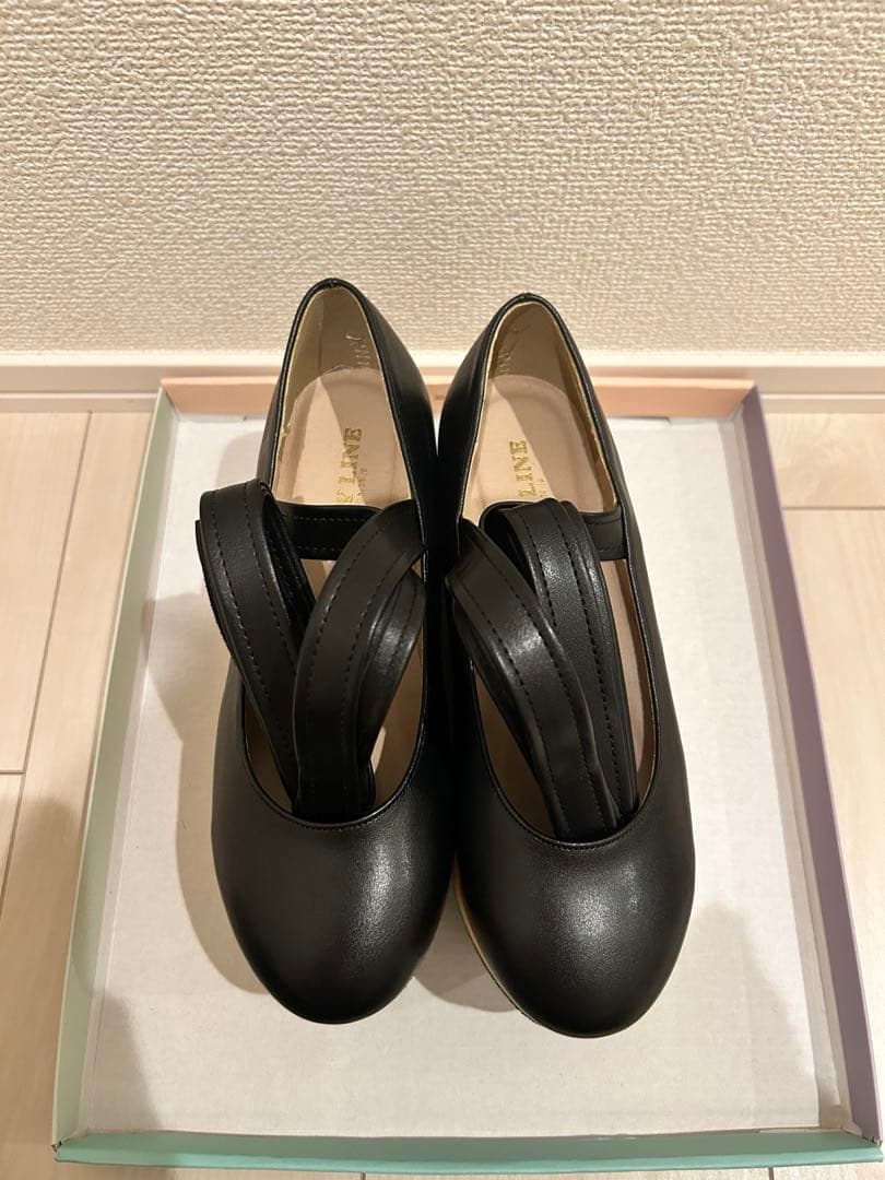 廃盤　BODYLINE 新品　厚底　木底　シューズ　黒　地雷　【Sサイズ】