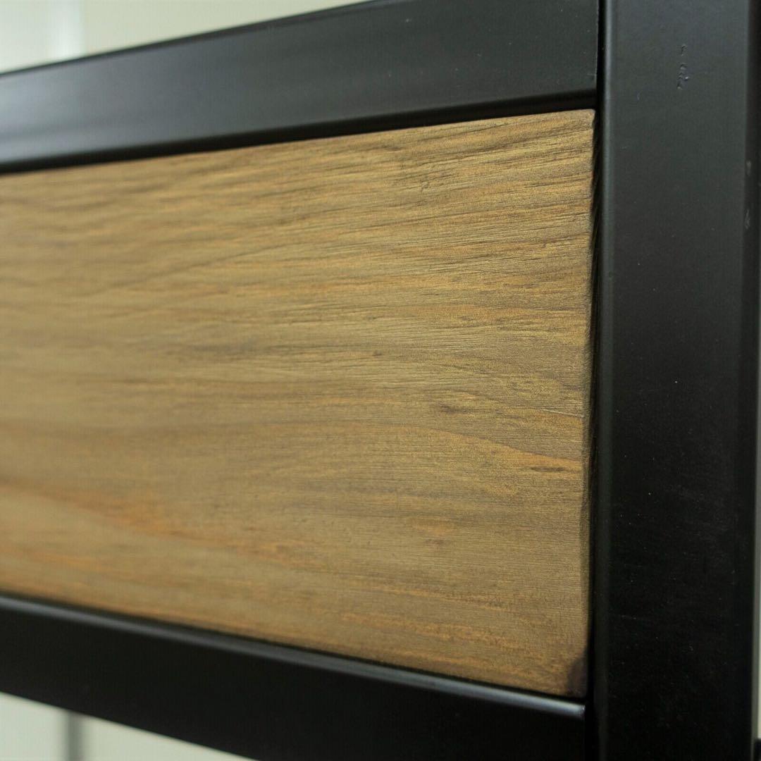 【ブルックリン家具】古材×ブラックスチールフレーム ハンガーラック W90