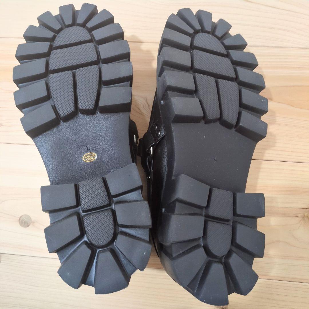 美品 EIMY ISTOIRE バイカーデザインローファー L