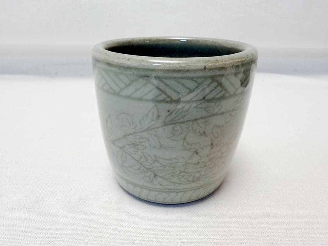 未使用 茶道具 香舟造 牡丹唐草文 皆具 杓立て 建水 蓋置 水指 共箱