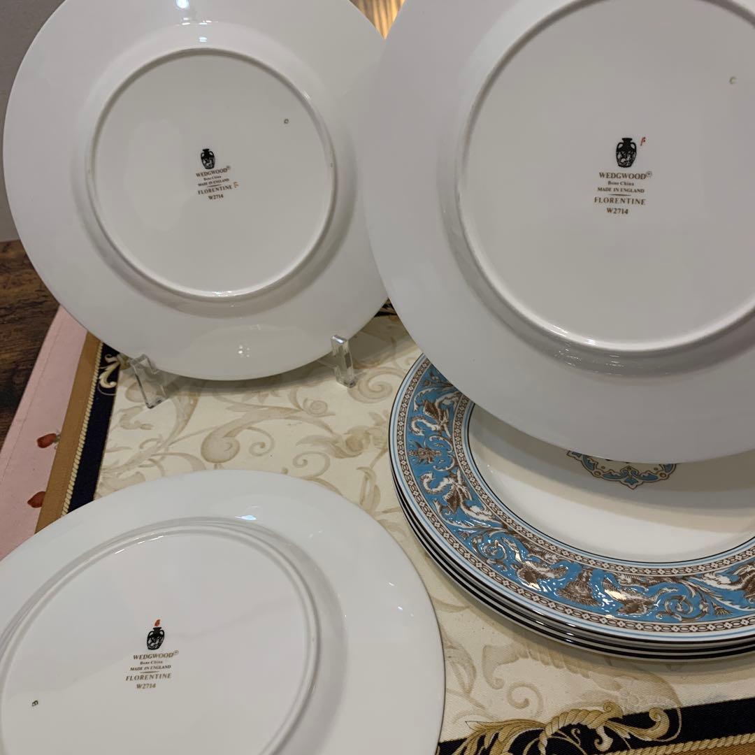 未使用　ウェッジウッド　フロレンティーン　ターコイズ　22.5cmミートプレート