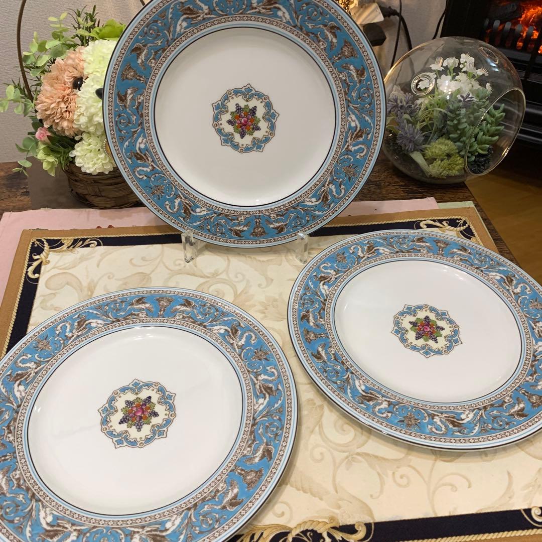 未使用　ウェッジウッド　フロレンティーン　ターコイズ　22.5cmミートプレート