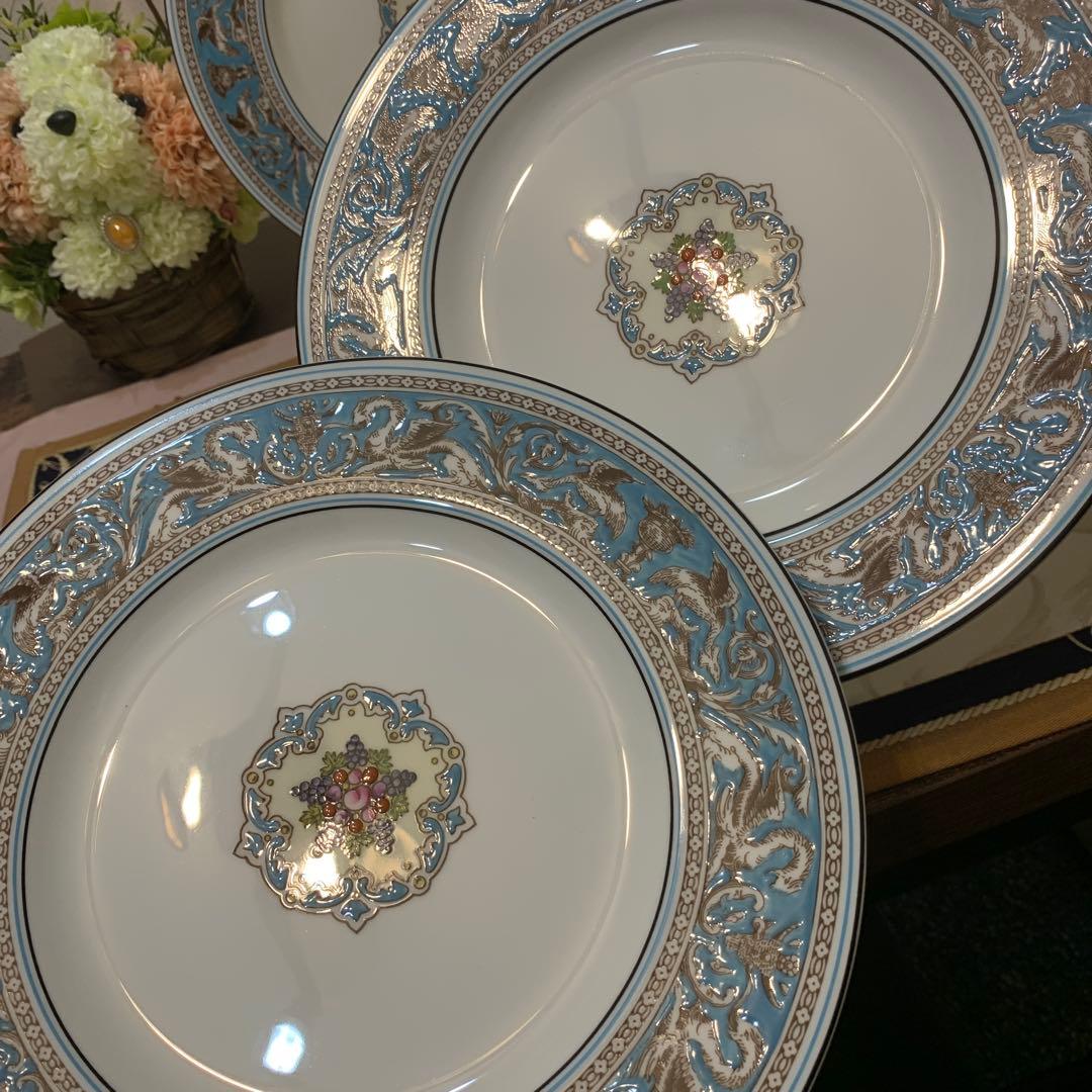 未使用　ウェッジウッド　フロレンティーン　ターコイズ　22.5cmミートプレート