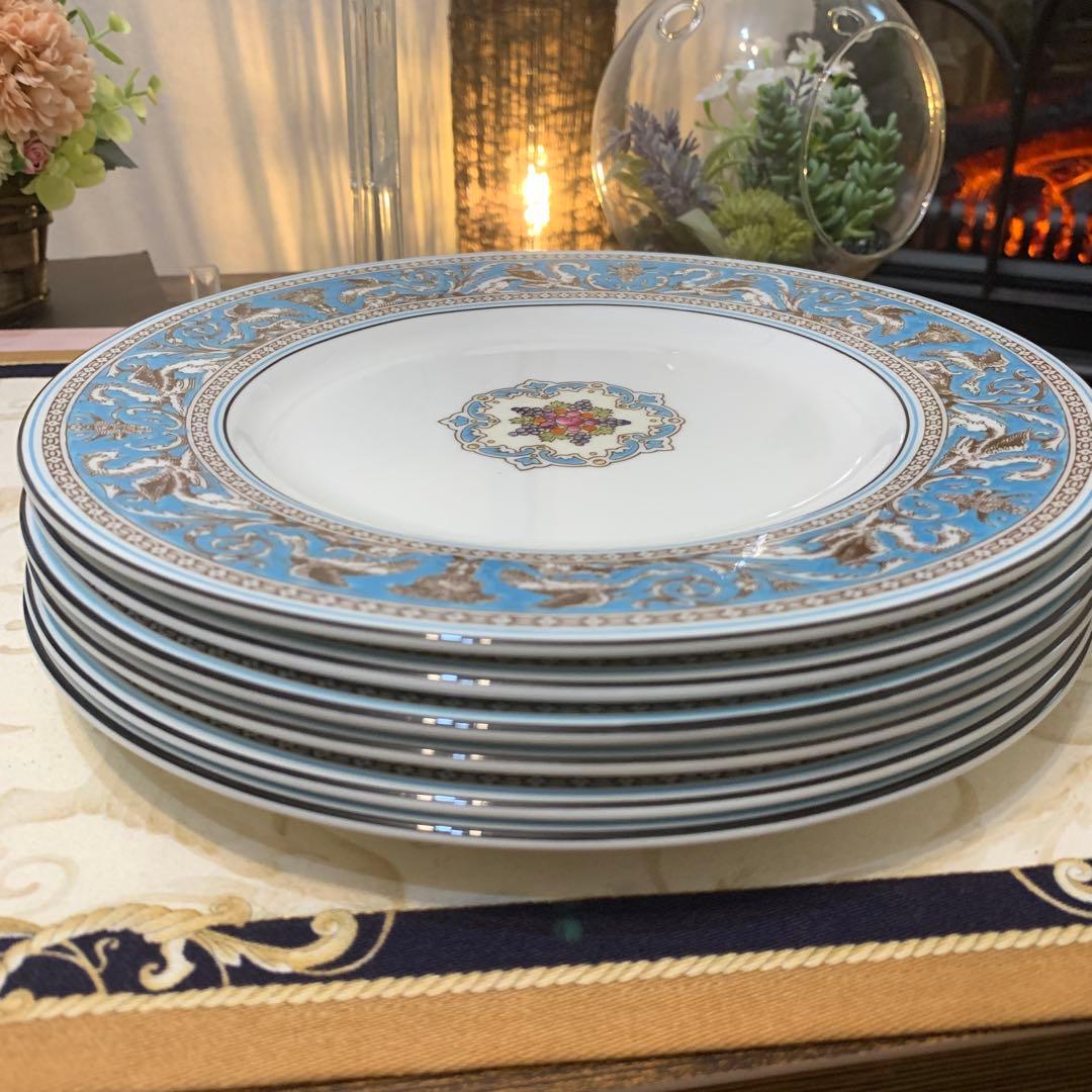 未使用　ウェッジウッド　フロレンティーン　ターコイズ　22.5cmミートプレート