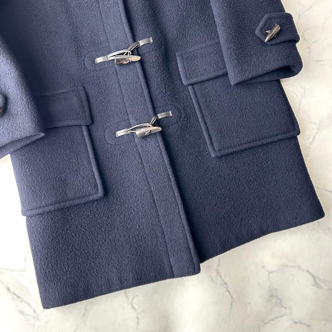 希少✨　バーバリーズ　ダッフルコート　ノバチェック　英国製　ロング　ネイビー