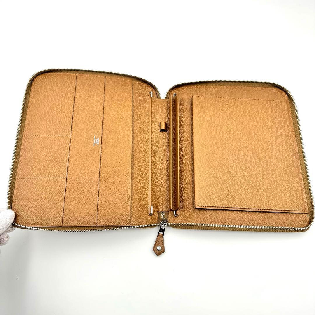 美品✨HERMES エルメス　タブレットケース　ブラウン　レザー