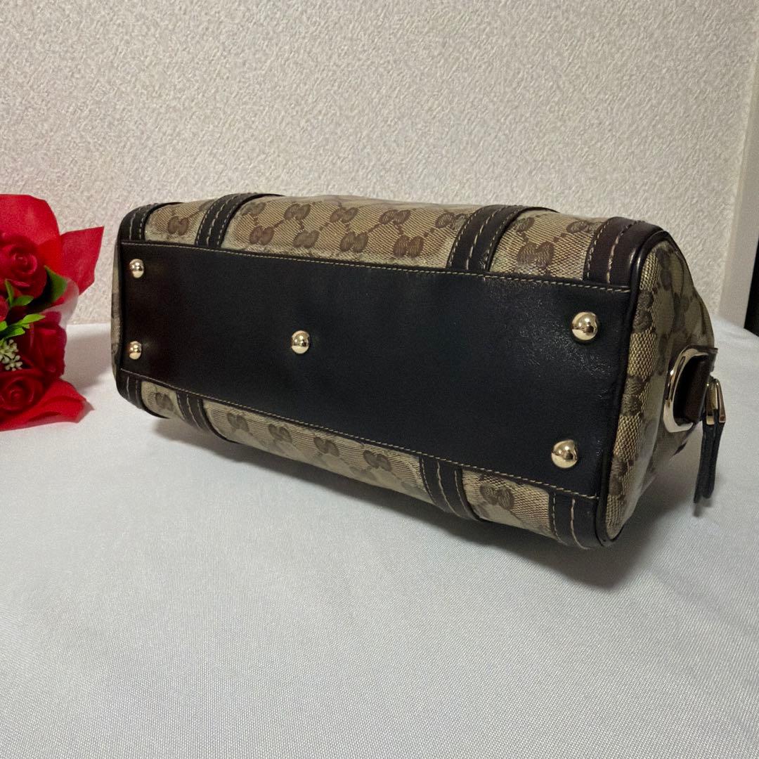 GUCCI グッチ GG柄 アビー リボン GGクリスタル ミニボストンバッグ