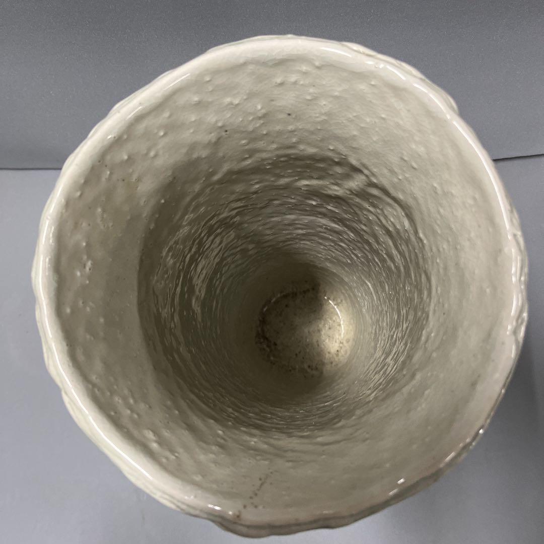 信楽焼傘立て  壷久郎窯作 ぶどう絵 高さ４６cm