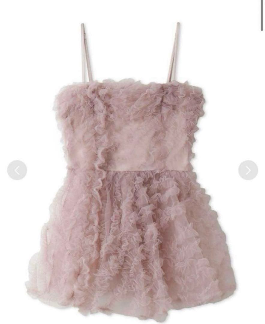 snidel チュール刺繍ベアペプラムTOPS