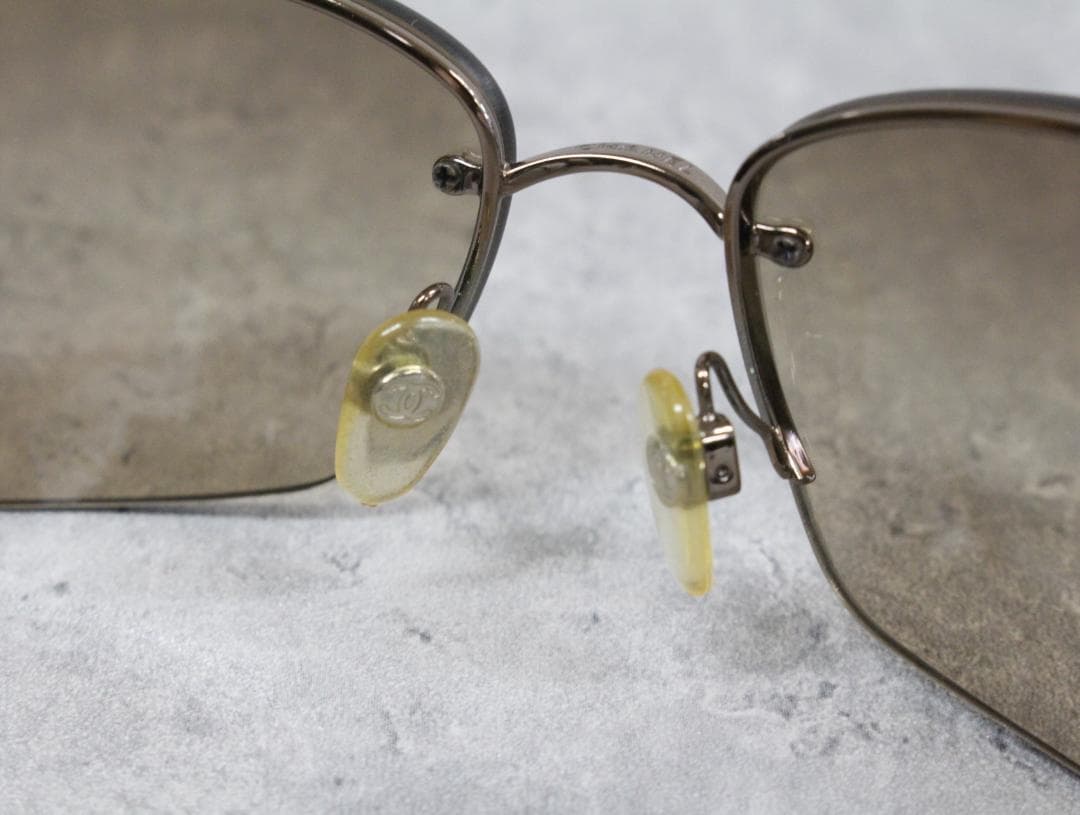 ▲CHANEL サングラス ココマーク ラインストーン ブラウンべっ甲柄