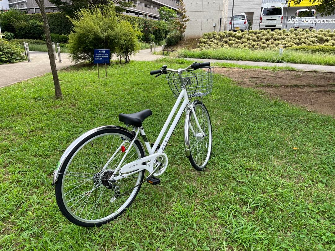 【超美品！】自転車　3段変速機付き　27インチ　ホワイト