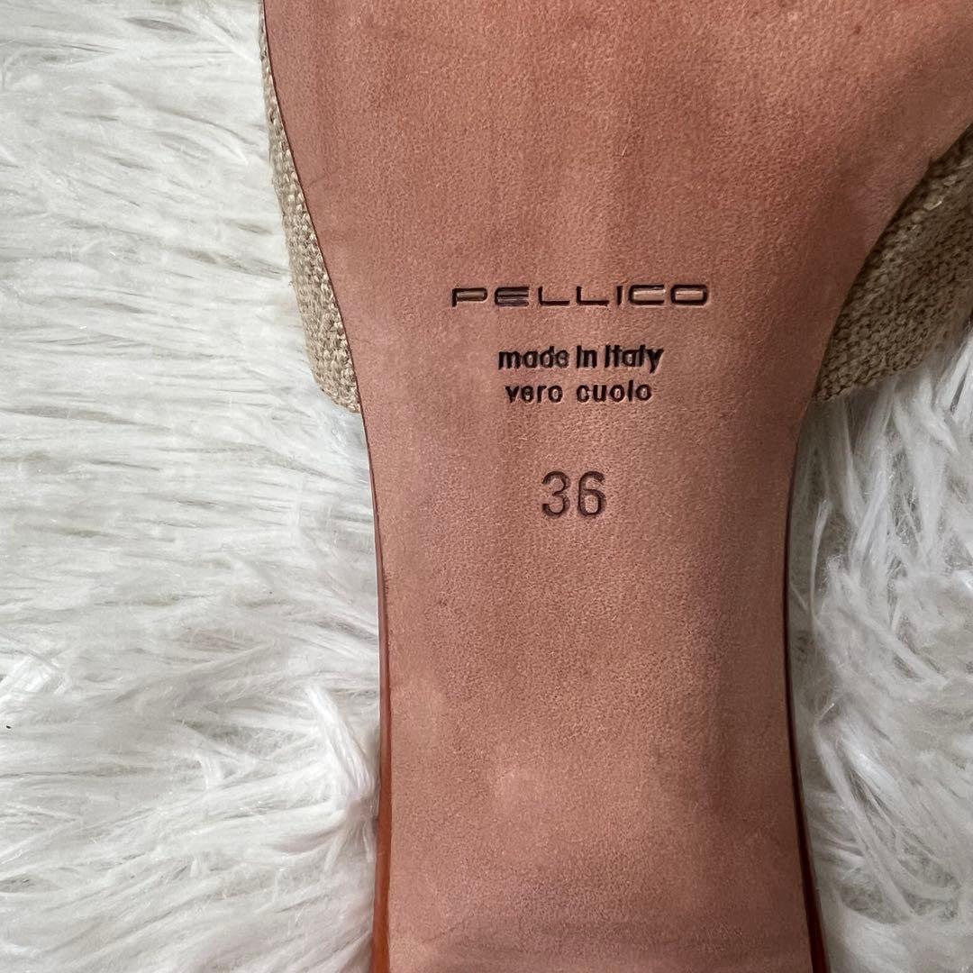 ✨大政絢さん着用✨ 美品 PELLICO リネン ミュール イタリア製 雑誌掲載