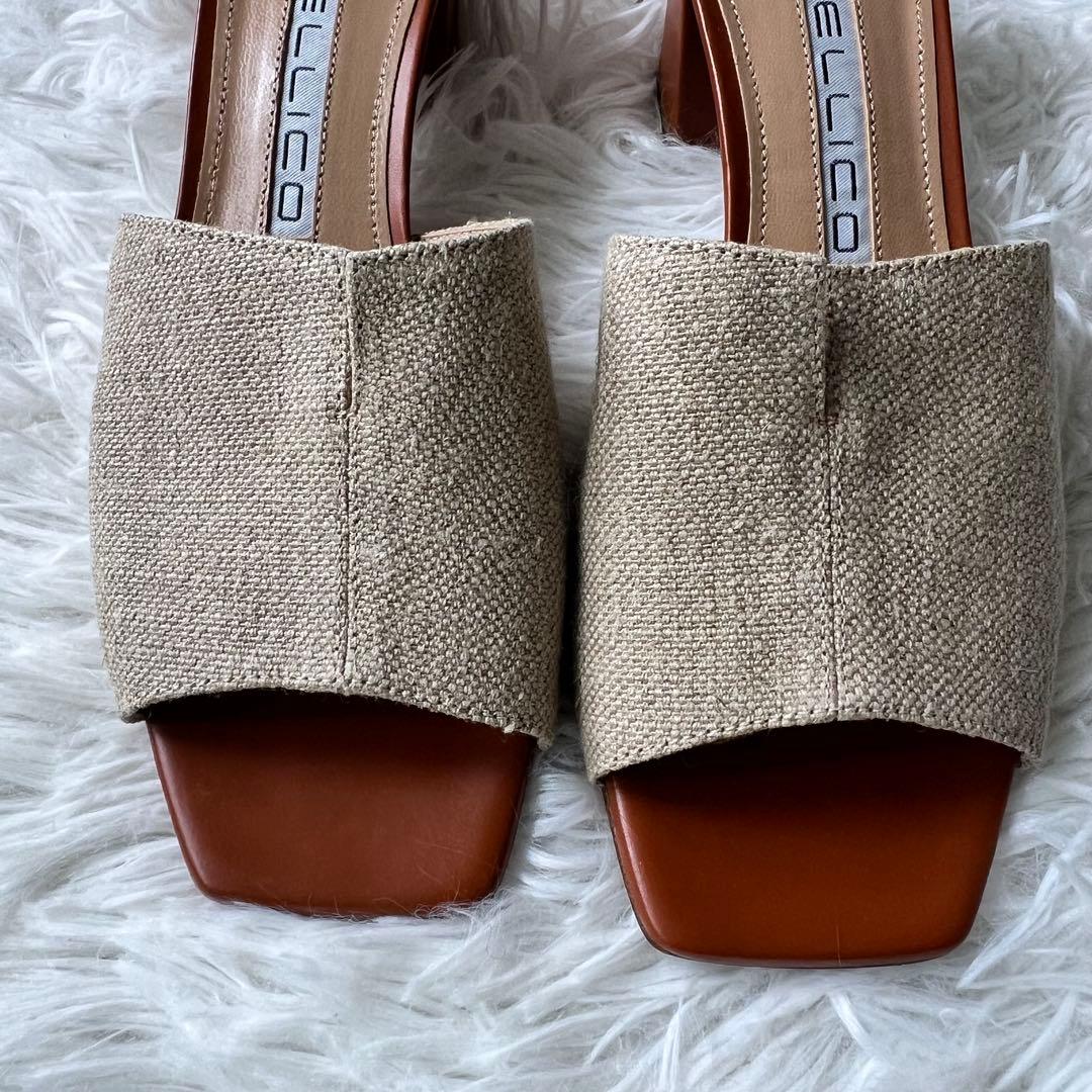 ✨大政絢さん着用✨ 美品 PELLICO リネン ミュール イタリア製 雑誌掲載