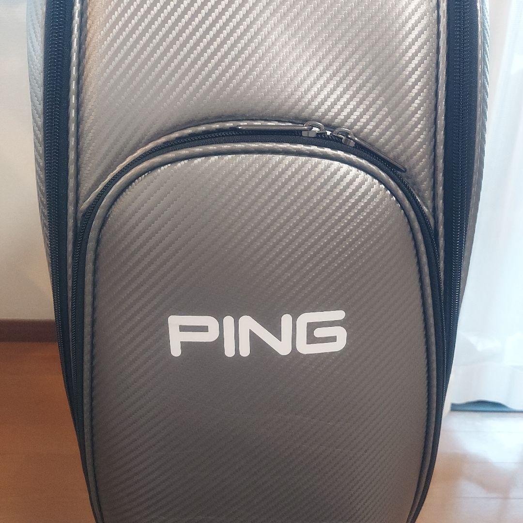 KYP　　　PING キャディバッグ シルバー　ガンメタル 9.5型