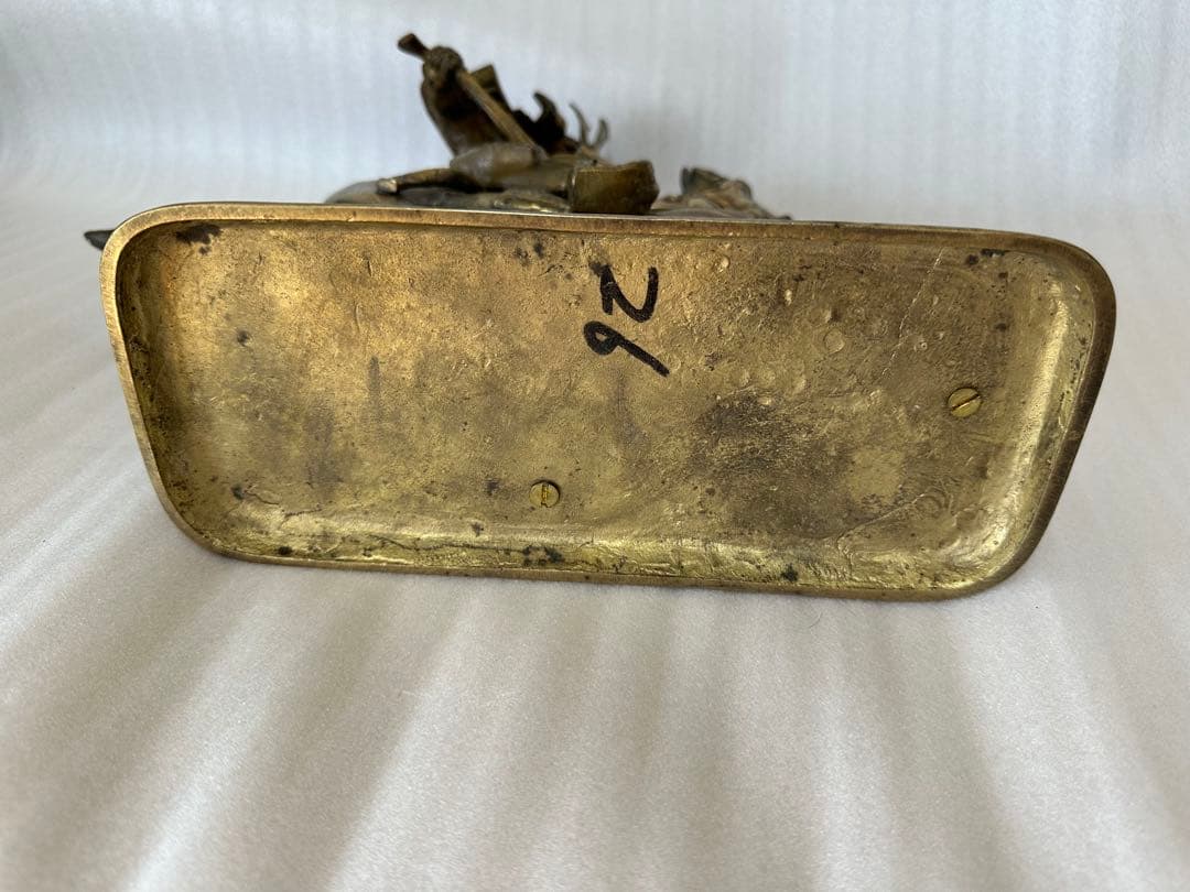 大楠公像 楠木正成 騎馬 武者像 銅製 重さ約5.1kg 高さ約33cm