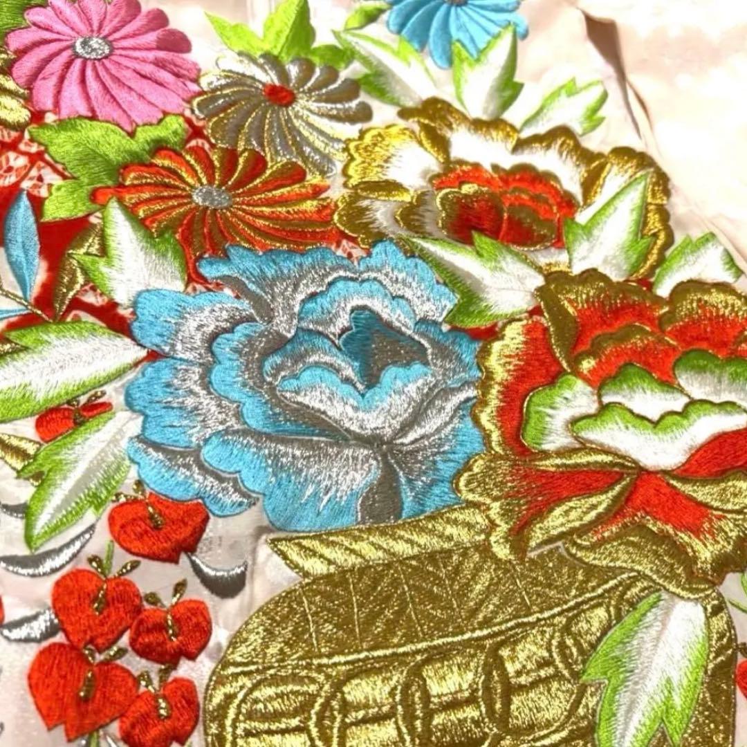 【高級】お宮参り 七五三 3歳 着物セット 紅白 金駒刺繍 絞り