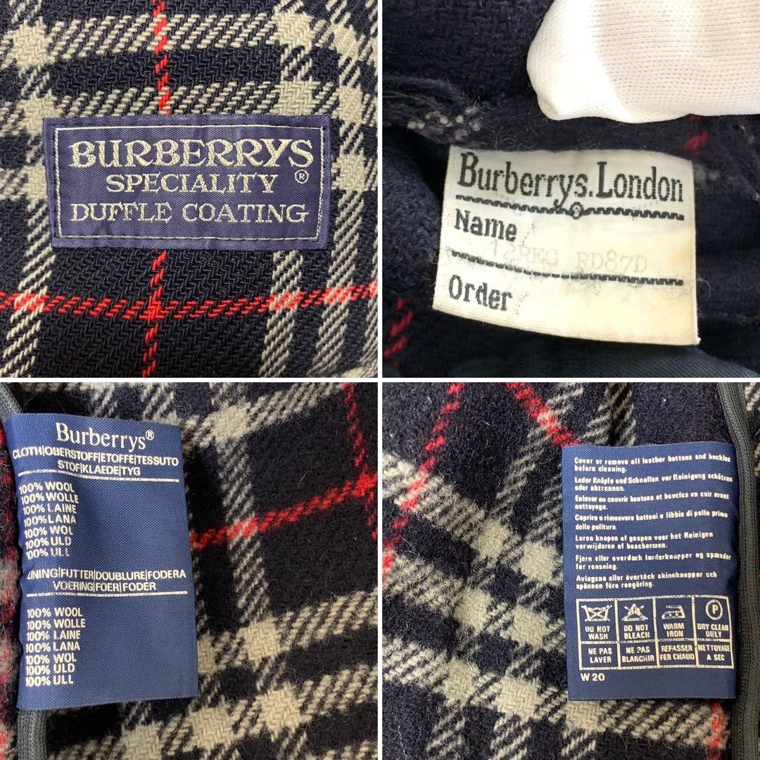 英国製 Burberrys’ 80s ヴィンテージダッフルコート 濃紺 Mサイズ