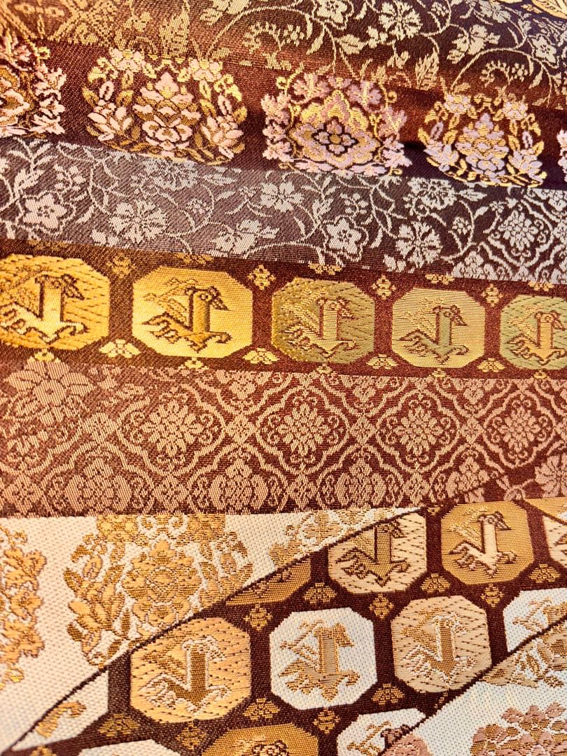 悠久の美　箔屋清兵衛　袋帯 美品 逸品 落款 箔 灰紫 お太鼓柄 正絹