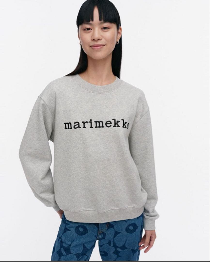 marimekko スウェット ロゴ　グレー　サイズL