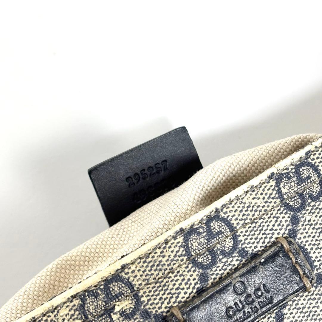 GUCCI グッチ GGスプリーム PVC × レザー ショルダーバッグ