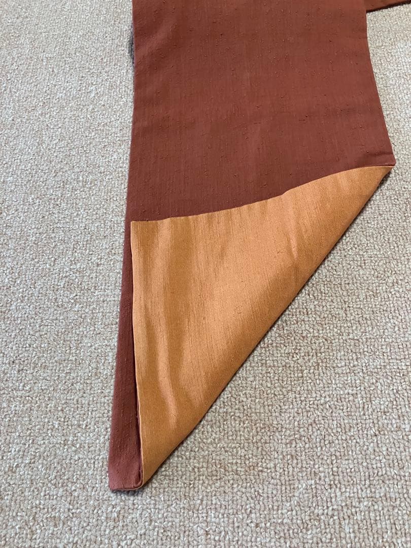 ③ 浦野理一　経節紬　名古屋帯　訳あり　汚れあり