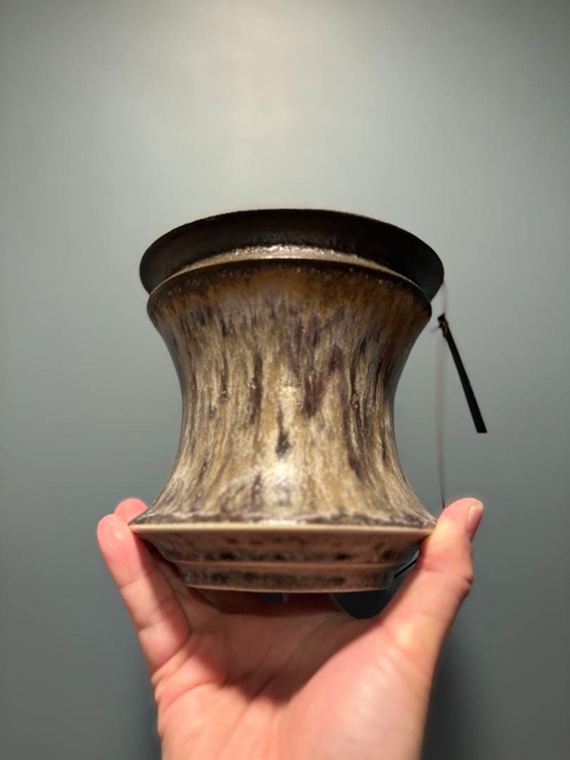 カタチ製作所 Mederu pot バレル Tall Two tonesmoky