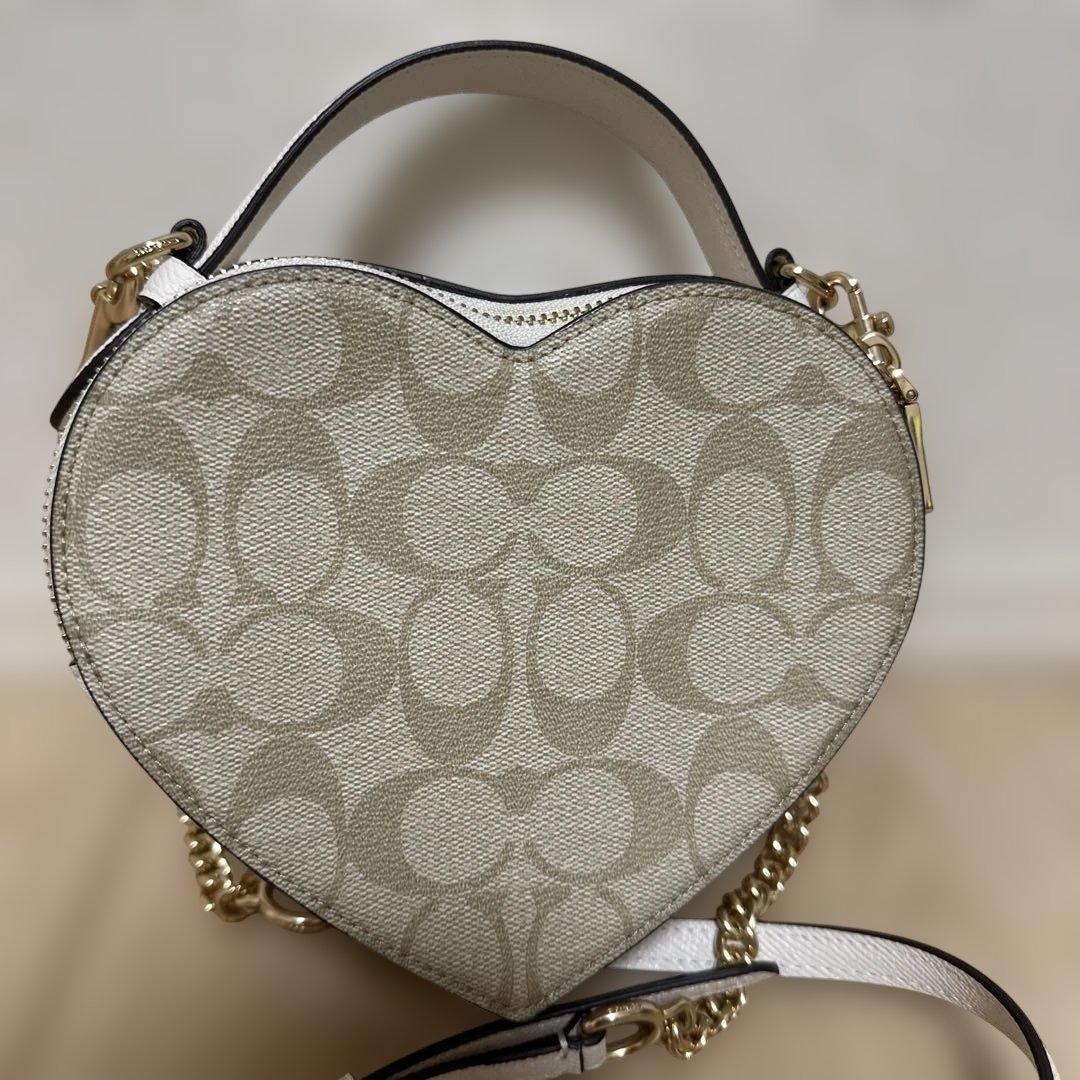 COACH ハート ショルダーバッグ 2way シグネチャー レザー