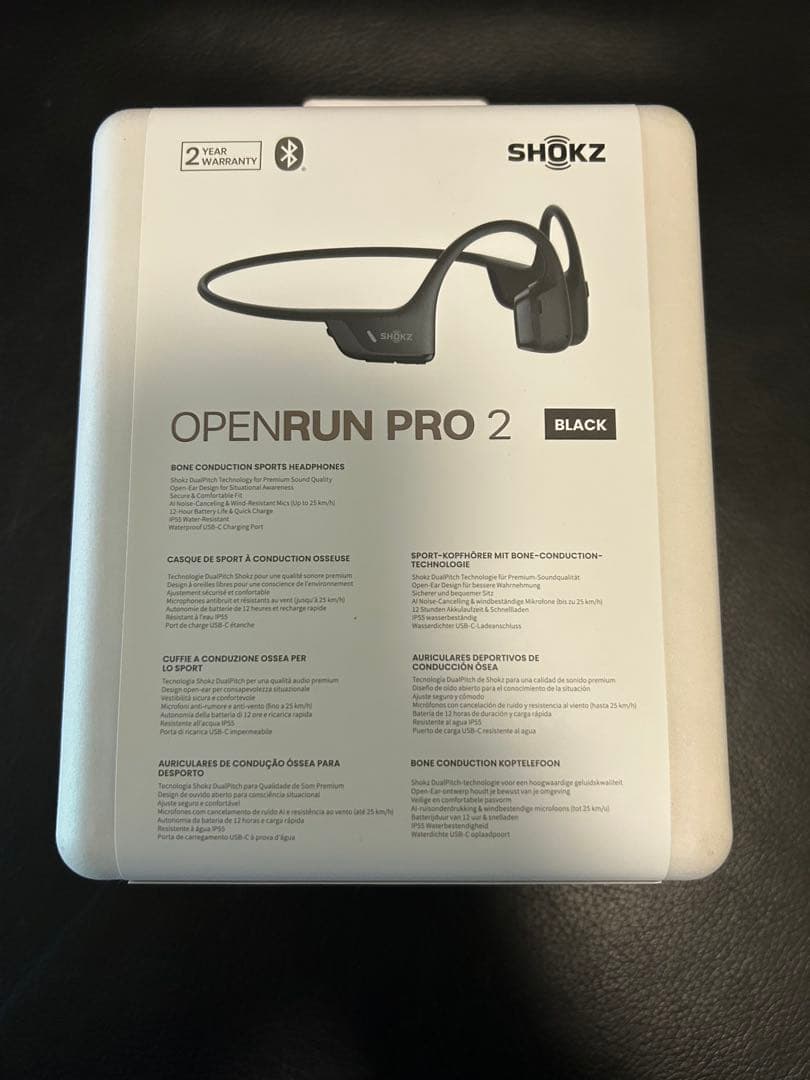 SHOKZ OPENRUN PRO 2 骨伝導イヤホン ブラック