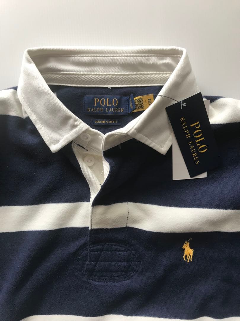 Polo Ralph Lauren ⭐️新品ラガーシャツ⭐️ネイビー/ホワイト