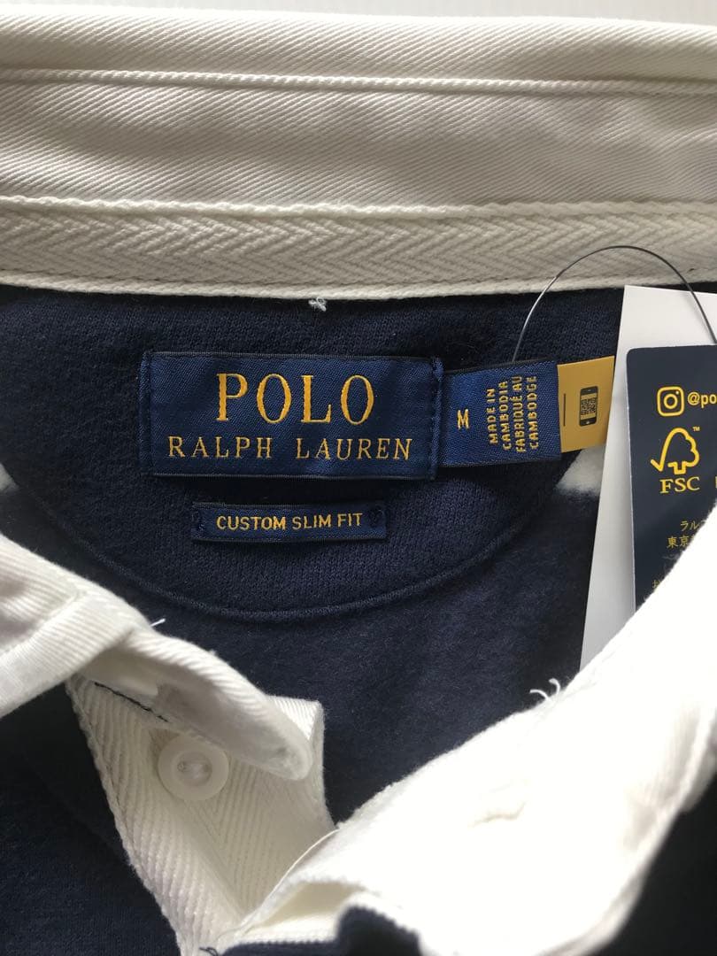 Polo Ralph Lauren ⭐️新品ラガーシャツ⭐️ネイビー/ホワイト