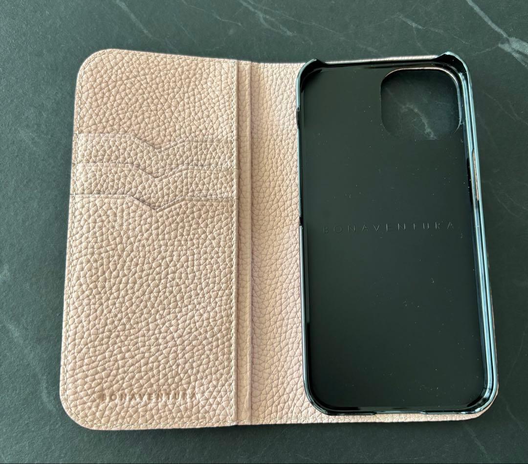 BONAVENTURA グレージュサクラ手帳型 iPhoneケース