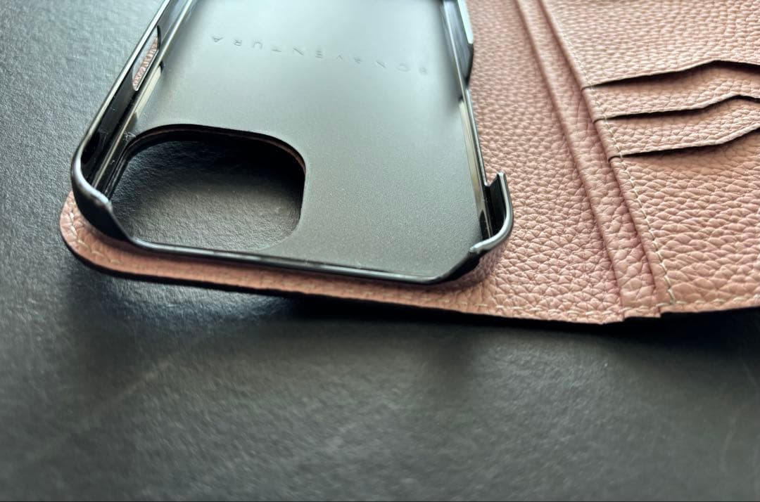 BONAVENTURA グレージュサクラ手帳型 iPhoneケース